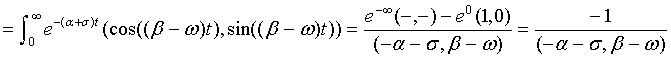 Laplace transform of damped oscillation