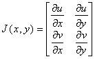Jacobian of 2-D displacement